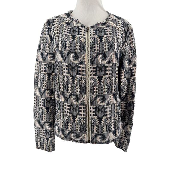 Hei Hei Anthropologie Tinsley Fafo Textured Jacquard Long Sleeve Jacket Size 10 - Picture 1 of 7